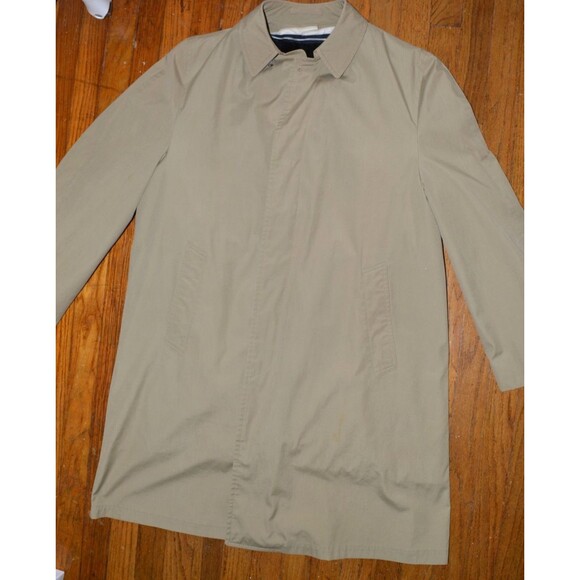 Vintage London Fog Calibre Cloth Trench Coat 40 Reg Khaki Overcoat Removable - Picture 1 of 6